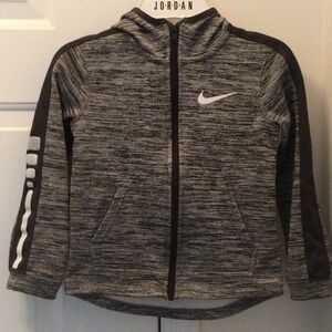 Boys Nike Gray Zip-Up Hoodie